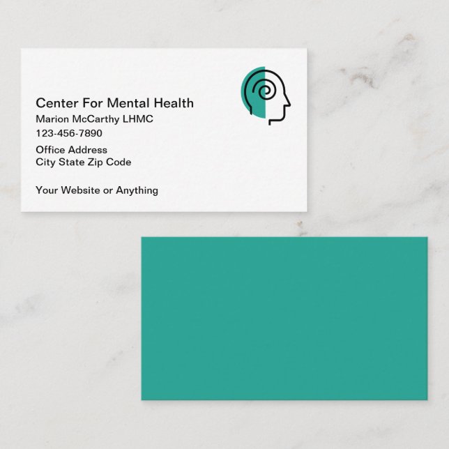 Mental Health Counsellor Business Cards (Front/Back)