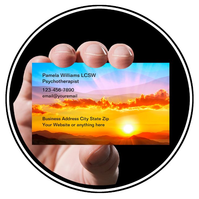 Mental Health Counsellor Psychotherapist Business Card (Creator Uploaded)