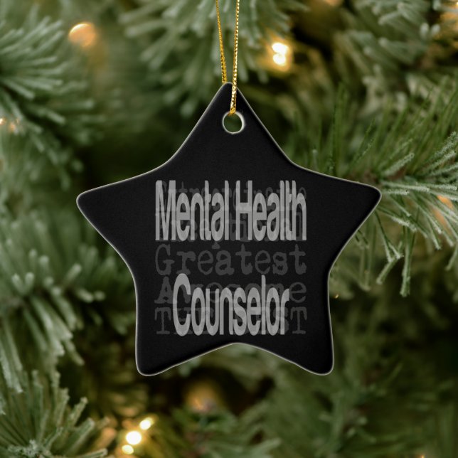 Mental Health Counselor Extraordinaire Ceramic Ornament (Tree)