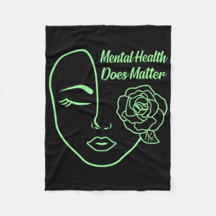 Mental Health Does Problem Awareness Supporter Flo Fleece Blanket