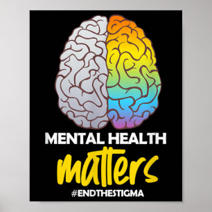 Mental Health End The Stigma Mental Health Awarene Poster