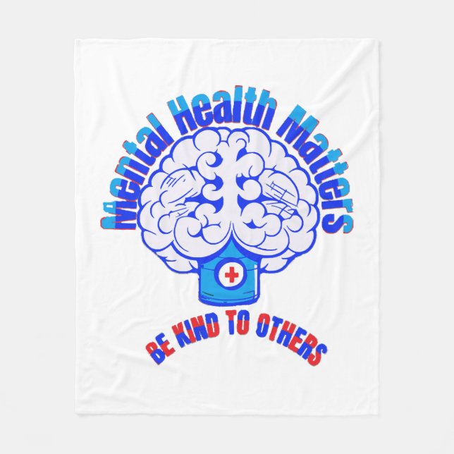 Mental Health Fleece Blanket (Front)