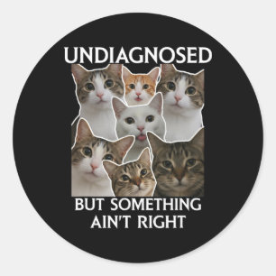 Mental Health Funny Undiagnosed But Something Ain' Classic Round Sticker