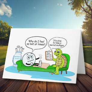 Mental Health Get Well, Golf Humour for Support Card