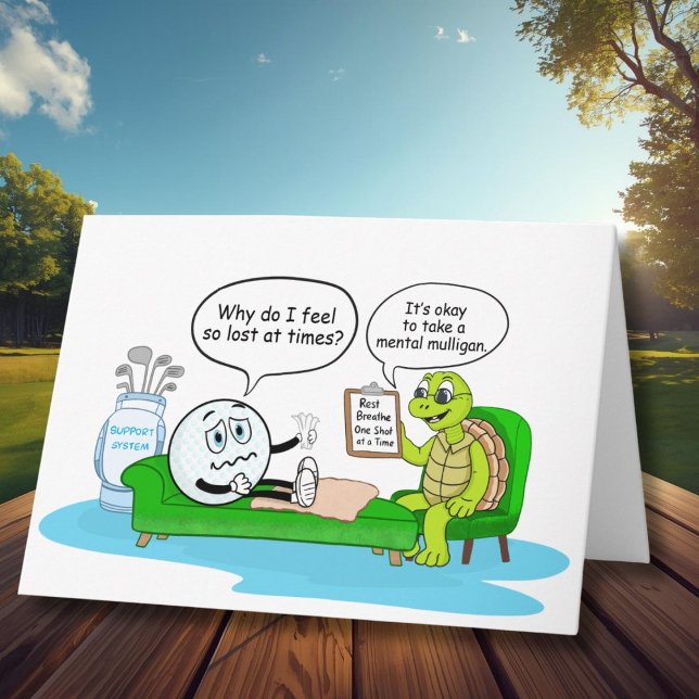 Mental Health Get Well, Golf Humour for Support Card (Creator Uploaded)