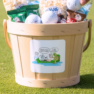 Mental Health Get Well, Golf Humour for Support Square Sticker