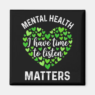Mental Health Green Hearts Mental Health Awareness Magnet