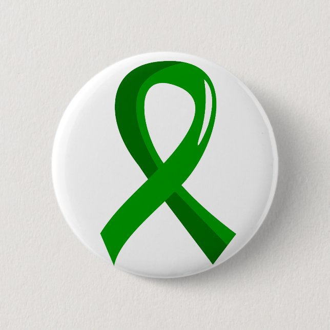 Mental Health Green Ribbon 3 6 Cm Round Badge (Front)