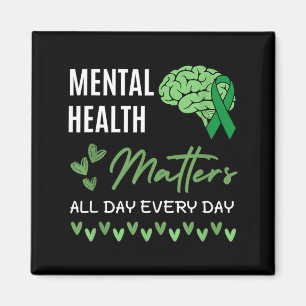 Mental Health Green Ribbon Awareness Magnet
