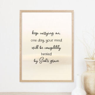 Mental Health Healing Awareness Encouragement Poster