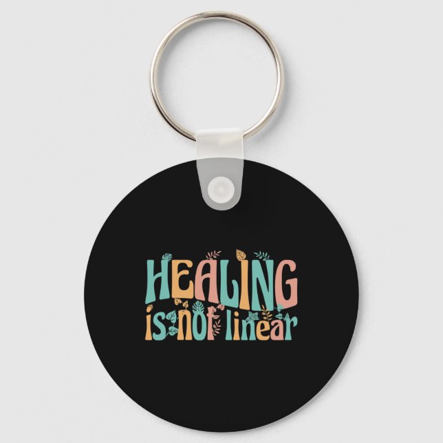 Mental Health Healing Is Not Linear  Key Ring (Front)