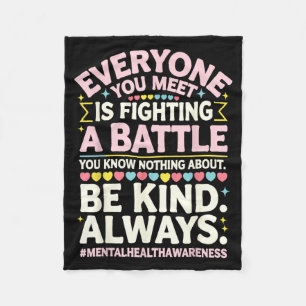 Mental Health Illness Awareness Month Depressed Fleece Blanket