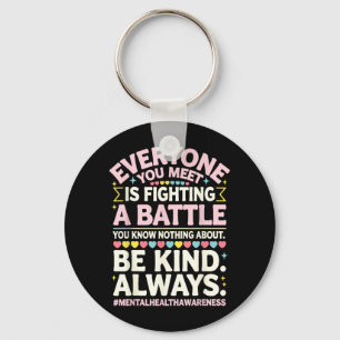 Mental Health Illness Awareness Month Depressed Key Ring