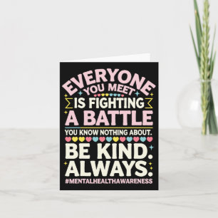 Mental Health Illness Awareness Month Depressed Pe Card