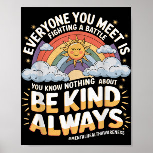 Mental Health Illness Awareness Month Depressed Pe Poster