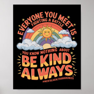 Mental Health Illness Awareness Month Depressed Pe Poster