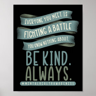 Mental Health Illness Awareness Month Depressed Pe Poster