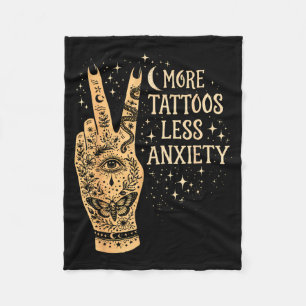 Mental health inked mama tattoo more tattoos lessM Fleece Blanket