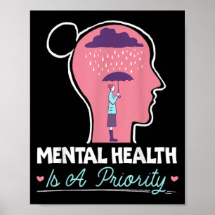 Mental Health Is A Priority Suicide Mental Health Poster