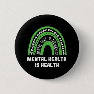Mental Health Is Health As Mental Heath Awareness 6 Cm Round Badge