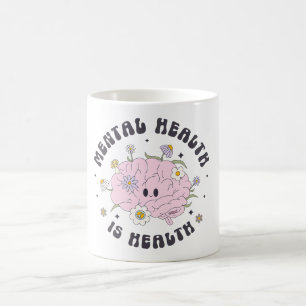 Mental Health is Health Retro Coffee Mug