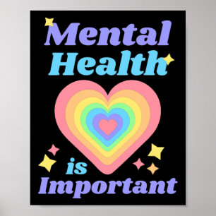 Mental Health Is Important Awareness Inspirational Poster