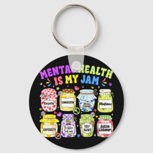 Mental health is jam mental health awareness women key ring
