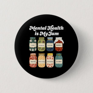Mental Health Is My Jam Autism Awareness Neurodive 6 Cm Round Badge