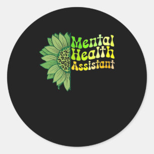 Mental Health Istant - Mental Health Awareness Gre Classic Round Sticker