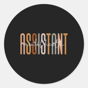 Mental Health Istant Squad Funny Mental Health Cre Classic Round Sticker