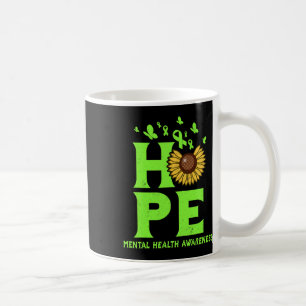 Mental Health Lime Green Hope Vintage Sunflower Aw Coffee Mug
