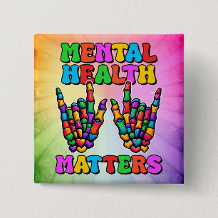 Mental Health Matters 15 Cm Square Badge