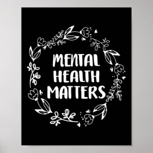 Mental Health Matters Awareness Suicide Prevention Poster