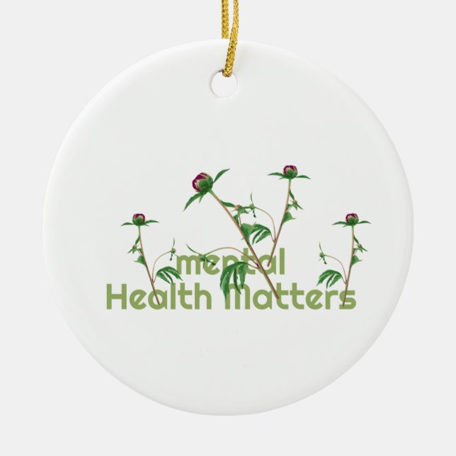 Mental Health Matters Ceramic Ornament (Front)
