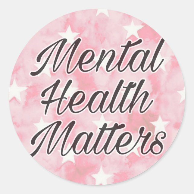 Mental Health Matters Classic Round Sticker (Front)