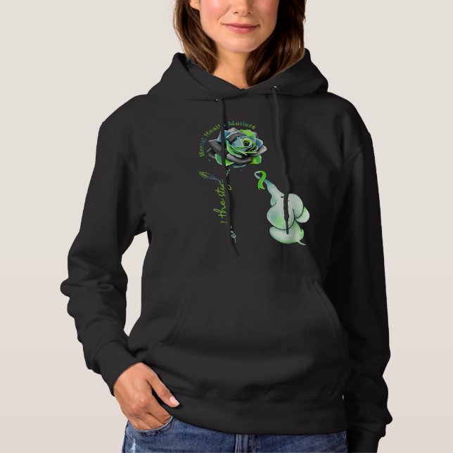 Mental Health Matters End The Stigma Awareness Gre Hoodie (Front)