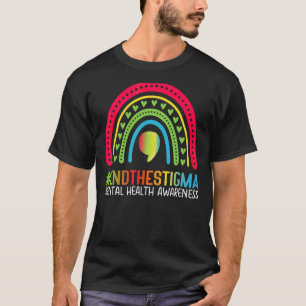 Mental-Health Matters End The Stigma Rainbow Boho T-Shirt