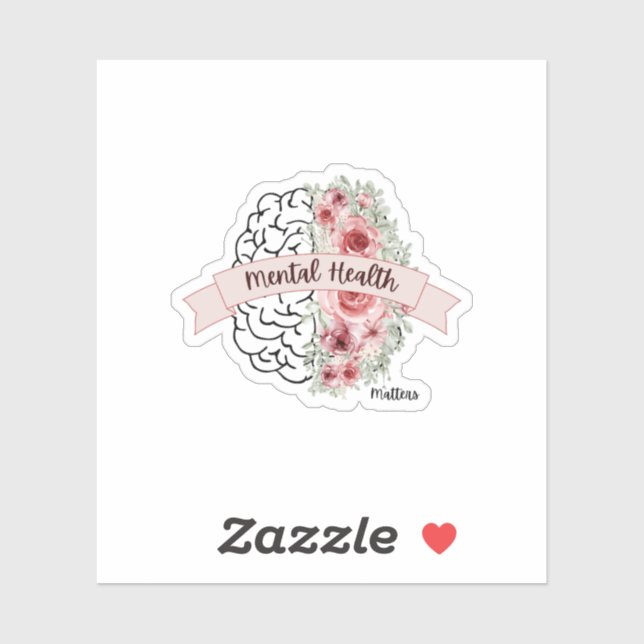 Mental Health Matters | Flower Mind Ribbon (Sheet)