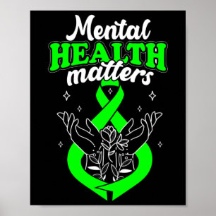 Mental Health Matters Flowers Awareness Women  Poster