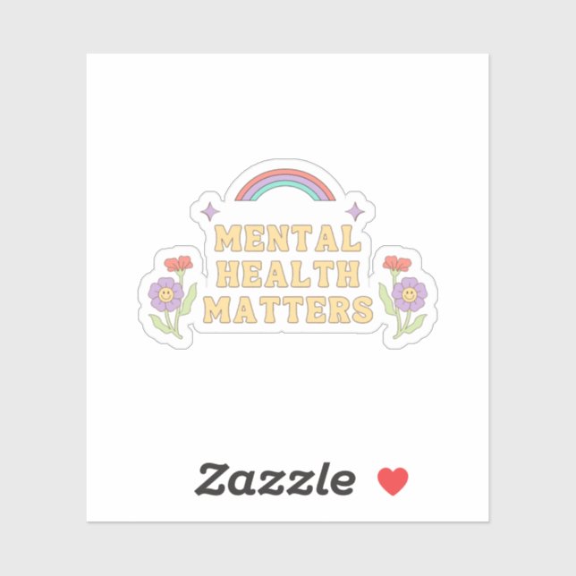 Mental Health Matters | Groovy Rainbow Peach Candy (Sheet)