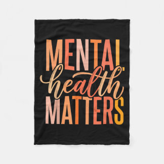 Mental Health Matters Human Brain Illness Fleece Blanket