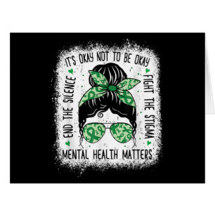Mental Health Matters Messy Bun Mental Health Awar