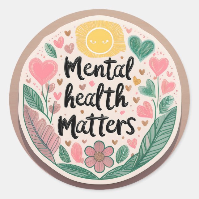 Mental Health Matters – Motivational Sticker (Front)