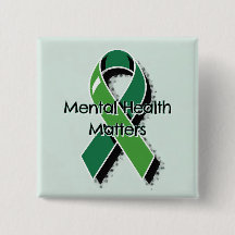 Mental Health Matters Pop Art Green Ribbon
