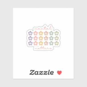 Mental Health Matters Retro Flowers Pastel Groovy