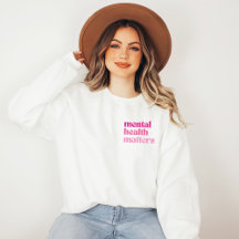 Mental Health Matters Retro Quote Barbiecore Pink