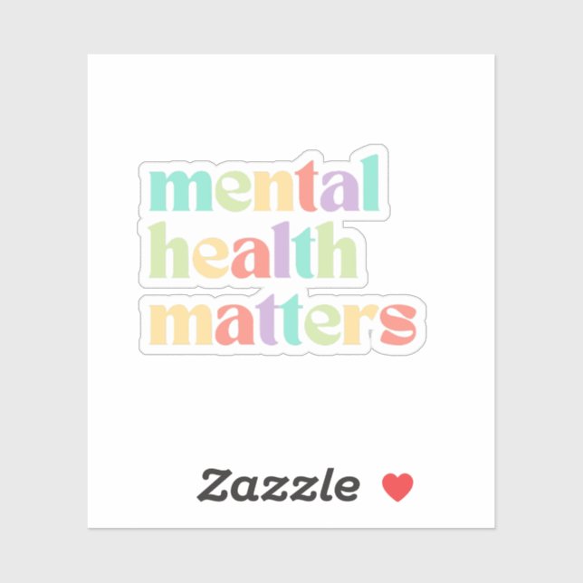 Mental Health Matters | Retro Quote Mixed Peach (Sheet)