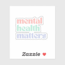 Mental Health Matters | Retro Quote Pastel Rainbow