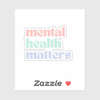 Mental Health Matters | Retro Quote Pastel Rainbow