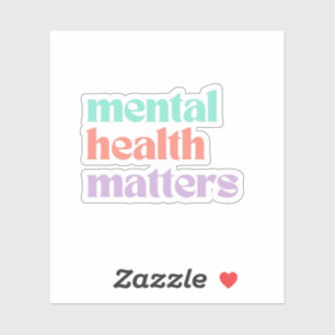 Mental Health Matters   Retro Quote Peach Candy 